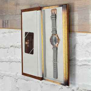 WALLOP GENTLEMAN'S STONE LEATHER STRAP WATCH - OWL watches